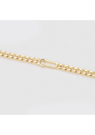 Zirkon Taşlı Modern Kilit Formlu 14 Ayar Altın Kaplama Kadın Bileklik Gold
