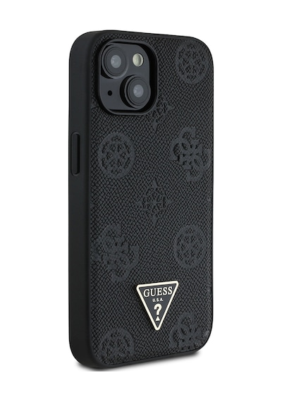 Apple Uyumlu iPhone 15 Kılıf Guess Lisanslı M-safe Şarj Özellikli Üçgen Logolu Pu Deri Peony Kapak Siyah Apple Uyumlu iPhone 15 Kılıf Guess Lisanslı M-safe Şarj Özellikli Üçgen Logolu Pu Deri Peony Kapak Siyah