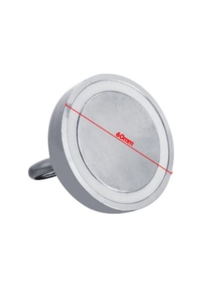 Dünya Magnet Süper Güçlü Halkalı Büyük Neodyum Pot Mıknatıs, 60mm Çap, Dekorasyon Mıknatıs Magnet Fishing