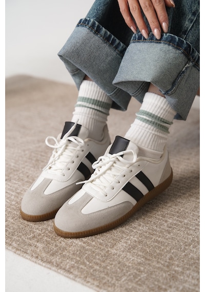 Daxtors Garantili Agnus Günlük Ortopedik Kadın Sneaker Spor Ayakkabı Beyaz
