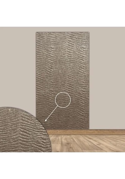 Yeni Nesil Akustik Keçe Panel Desenli Duvar Kağıdı, 52x98 Cm Açık Gri