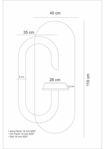 Lüks Modern Led Duvar Dekoru Raflı Tasarım Uzaktan Kumandalı Ambiyans Işığı 110x46 Kahverengi