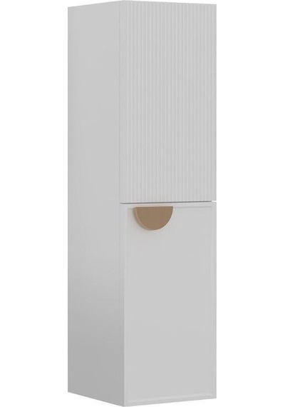 Orka Molino 40 Cm Beyaz Banyo Çamaşır Boy Dolabı Teak