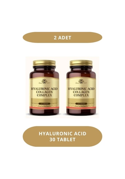 Solgar Hyaluronic Acid Collagen Complex 30 Tablet 2 Adet 2'li