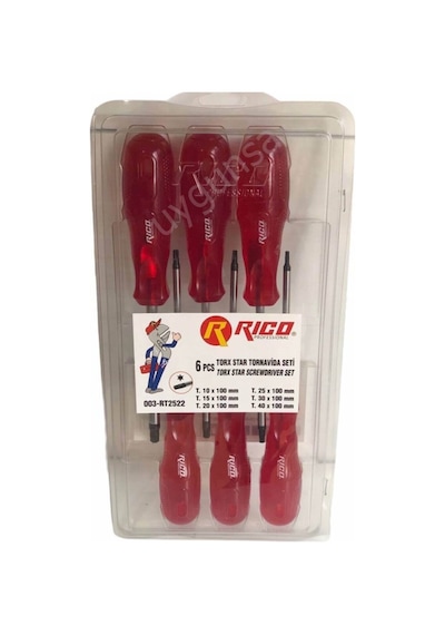 Rico 6 Parça Craft Şeffaf Torx Tornavida Seti