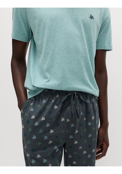 Marks & Spencer Desenli Pijama Takımı T07000586 Mavi