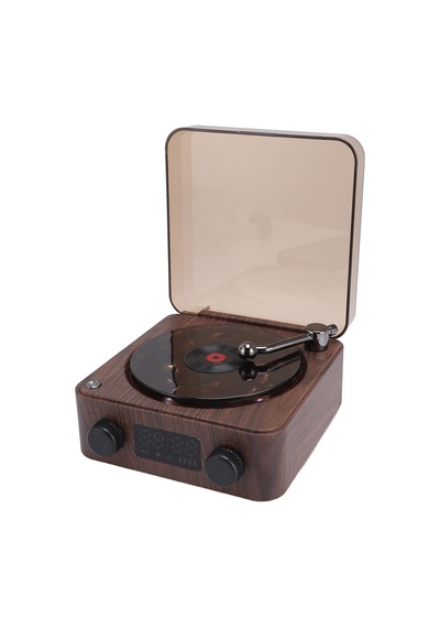 Retro Pikap Tasarımlı Bluetooth Hoparlör Dijital Saatli & Led Işıklı & Gece Lambası Kahverengi - 869106070
