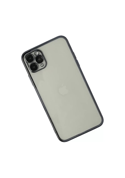 Apple iPhone Uyumlu 11 Pro Kılıf Lensli Silikon - Siyah Çok Renkli