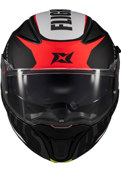 Axxis Panther Flight Kapalaı Kask Parlak Siyah Gri Kırmızı