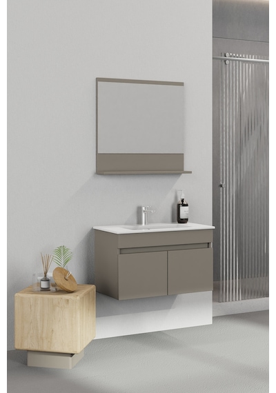Biani Tome 80 Cm Banyo Dolabı Renk Latte