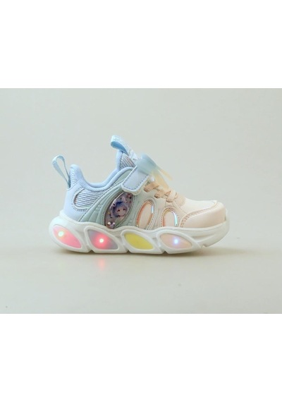 Pepino Pk24-1830 Işıklı Hafif İthal Çocuk Spor Ayakkabı Bebe Mavi Gümüş