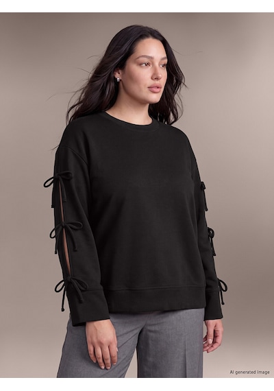 Lcw Curve Siyah Büyük Beden Kadın Sweatshirt Diğer