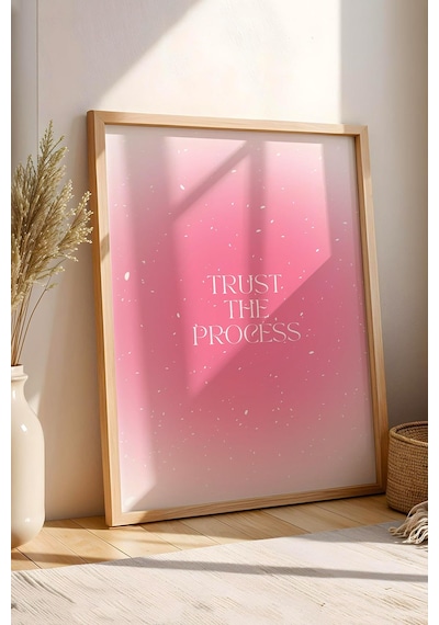 Trust The Process Çerçeveli Tablo Aura Enerji Renkleri - Sürece Güven