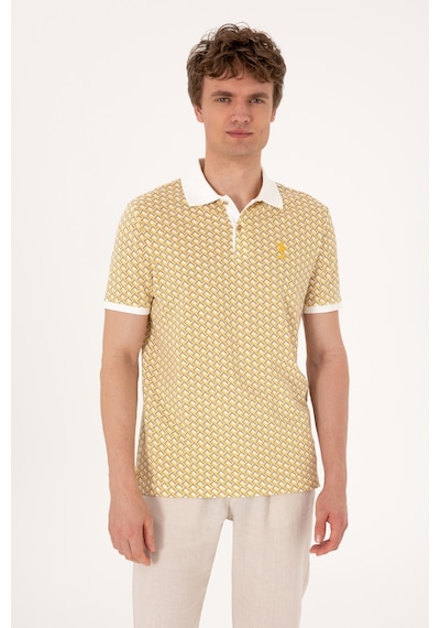 U.S. Polo Assn. Erkek Regular Fit Açık Haki Polo Yaka Tişört 50311937-VR183