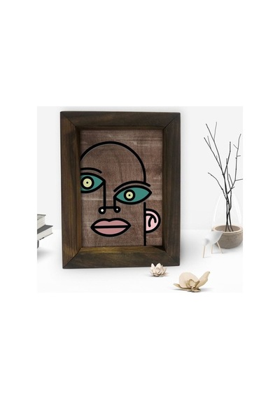Bk Gift Picasso Style Tasarımlı Dekoratif Doğal Masif Ahşap Çerçe (500610228)