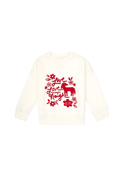 U.s. Polo Assn. Kız Çocuk Sweatshirt 50317922-vr256 İnci