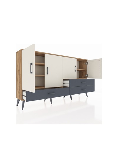 Arges Konsol 5 Raflı 3 Çekmeceli 4 Kapaklı 176x30x99 Çam-aytaşı/a Çam-aytaşı/antrasit Arges Konsol 5 Raflı 3 Çekmeceli 4 Kapaklı 176x30x99 Çam-aytaşı/a Çam-aytaşı/antrasit
