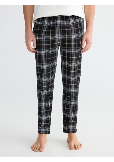 Lc Waikiki Lc Waıkıkı Siyah Standart Kalıp Ekose Erkek Pijama Altı