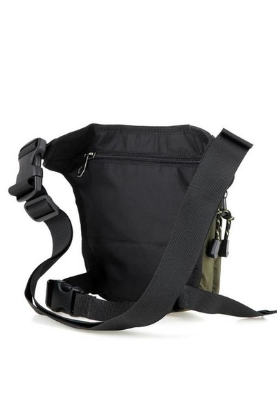 Ççs 31186 Motosiklet Bel Bacak Çanta Yeşil Siyah