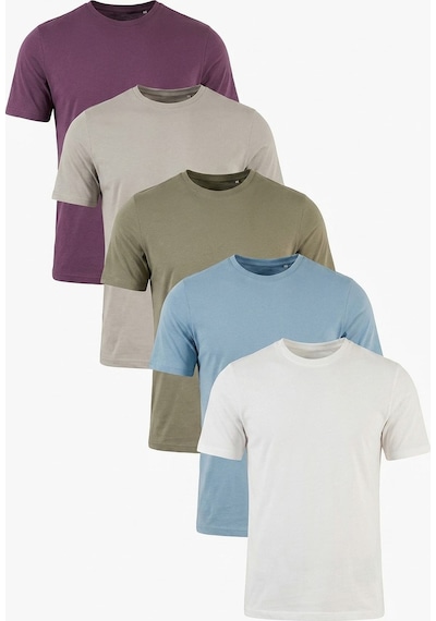 Buratti Pamuklu Regular Fit Bisiklet Yaka 5'li Paket T Shirt Erkek T Shirt 59020204s5 Mürdüm-vizon Yeşili-kül-mavi-ekru Mürdüm-vizon Yeşili-kül-mavi-e