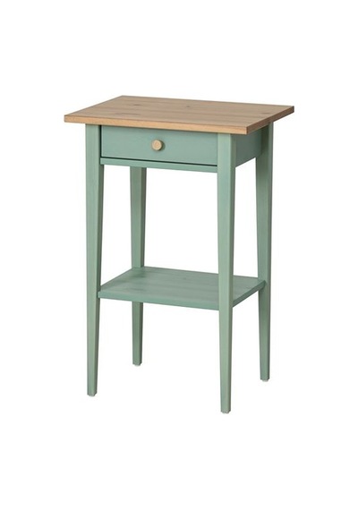 Ikea Hemnes Komodin, Gri-yeşil-açık Kahverengi Boyalı, 46x35 Cm