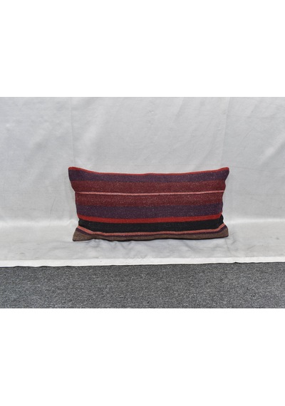 Zehra Abla Halı Yeni El Dokuma Dekoratif Lumbar Kilim Kırlent Yastık Kılıfı 6191