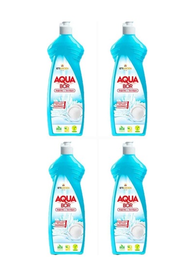 Aquabor Doğal Mineralli Elde Yıkama 4 Adet Sıvı Bulaşık Deterjanı.