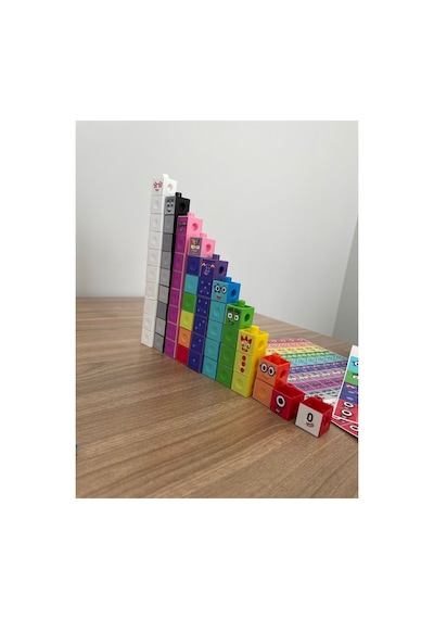 Numberblocks 100 Parça Geçmeli Matematik Küpleri - Snapcubes / 0-10 Stickers