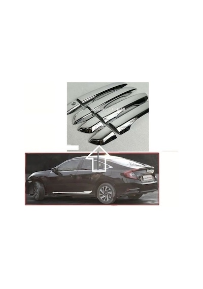 Honda Civic 2017 Fc5 Kapı Kolu Kromu 4 Parça Aynı Gün Kargolama