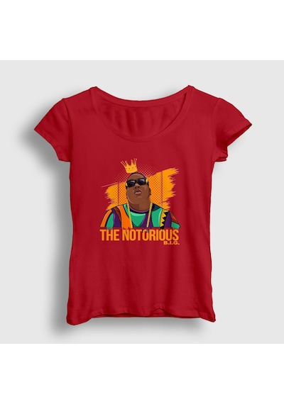 Presmono Kadın King The Notorious Bıg T-shirt Kırmızı