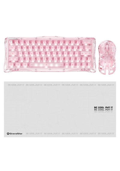 Gravastar Mercury V60 Kablolu Manyetik Gaming İngilizce Q Klavye, M2 Kablosuz Optik Mouse Ve Mousepa
