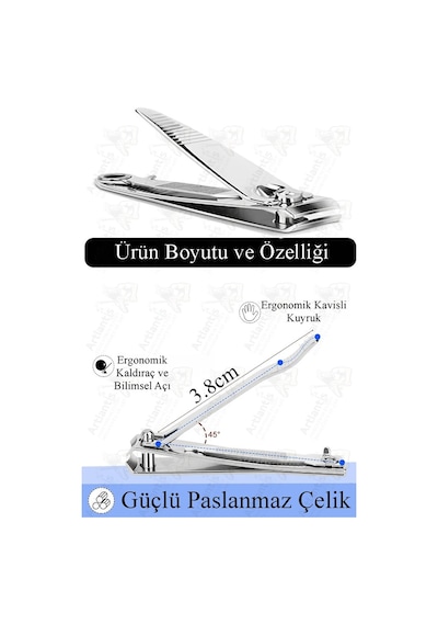 Tırnak Makası Küçük 1 Adet Premium El Ve Ayak Tırnağı Makası Törpülü Paslanmaz Çelik Hassas Kesim Erkek Kadın Çocuk