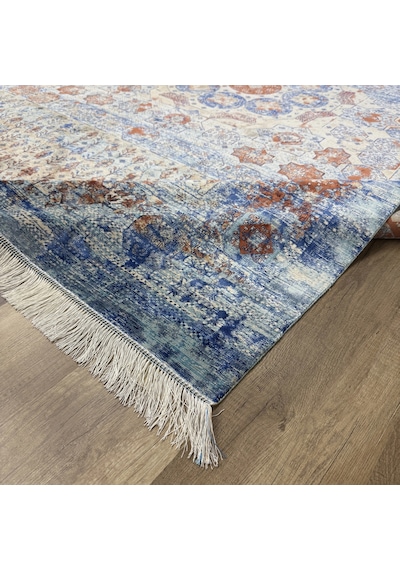 Hoom Rugs Tebriz Tr10 150 Tarak Makina Halısı Mavi Renkli