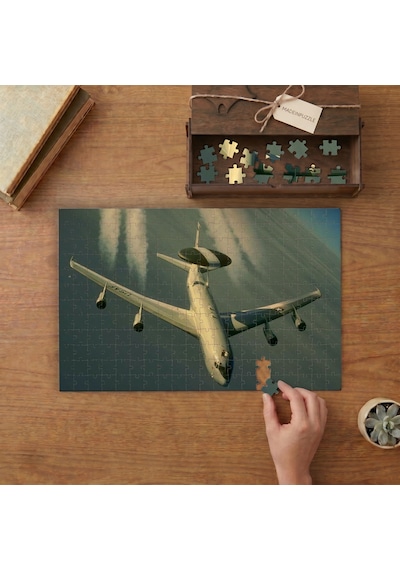 Savaş Uçağı Tasarımı 240 Parça Ahşap Puzzle Ahşap Kutuda Mpy10020
