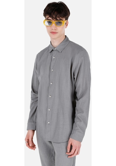 Colin's Colins Normal Kesim Shirt Yaka Cepsiz Yeşil Erkek Uzun Kol Gömlek Cl1068759 Cl1068759 Q1.v1 Kha Haki