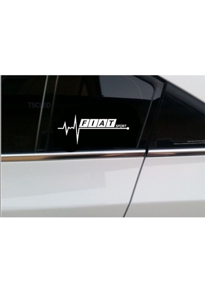 Fiat Sport Nabız Kalp Atışı Sticker 2 Adet Sağ Sol