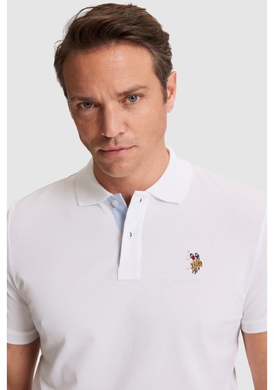 U.s. Polo Assn. Erkek Beyaz Tişört Basic 50324937-vr013
