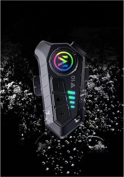 Motorsiklet Kask Interkom Kulaklık Rgb Işık Bluetooth 5.3 Bağlantı