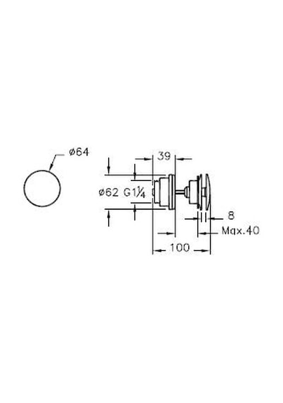 Artema Lavabo Yuvarlak Süzgeci Universal Basmalı -A45149 Krom
