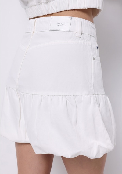 Colin's Colins Balloon Skirt Düz Fermuarlı Kadın Beyaz Etek Cl1074980 Q1.v1 Dn44345 Denim