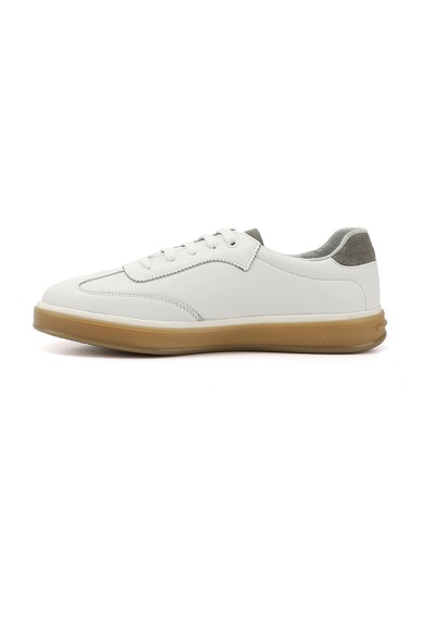 Gönderi(R) Gönderi R Erkek Beyaz Bağcıklı Hakiki Deri Comfort Sneaker Ddma83842188 Beyaz