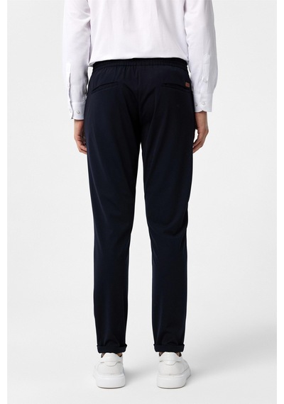 Süvari Lacivert Slim Fit Düz Jogger Pantolon-35418 Lacivert
