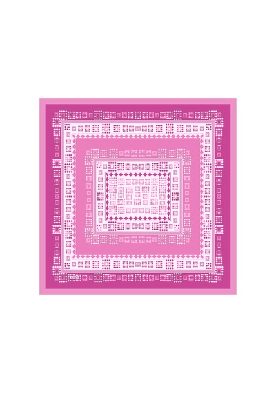 Arancia Fuşya 90x90 İpek Twill Eşarp Fuşya Fuşya