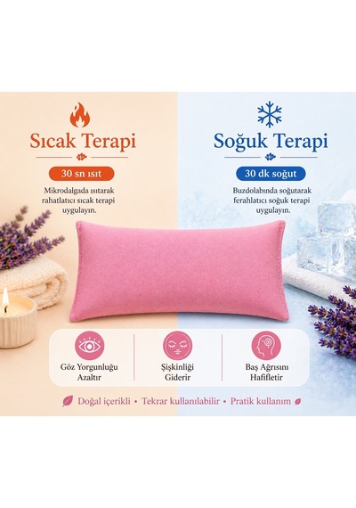 Lavande Çiftlik Lavanta Dolgulu Göz Yastığı Pembe