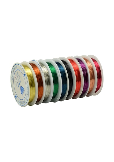 10 Adet. Alüminyum Tel. 1 Mm Kalınlık. 10 Farklı Renk. Metal Tel N11.24001