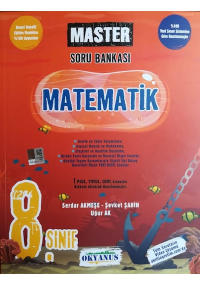 Okyanus Yayınları - 8.Sınıf LGS Master Matematik Soru Bankası