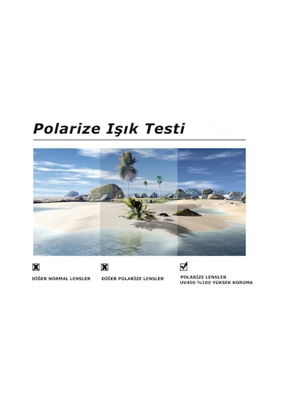 Polarize Altıgen Güneş Gözlüğü 630-a Siyah Gözlük Yeşil Cam Diğer