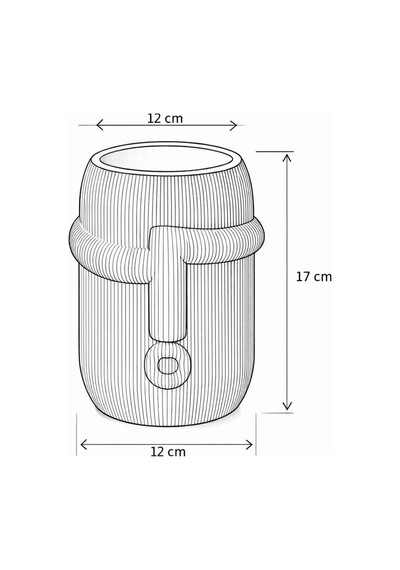Soyut İnsan Yüzü Tasarımlı Kırmızı Vazo - 3d Baskı Sanatsal Obje Kırmızı