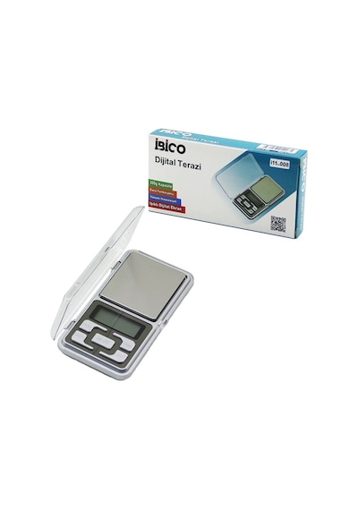 Mini 6x12cm Hassas Tartı - Terazi 300gr/0.01gr Şeffaf Pls.kapaklı - Pilli 2pcs İnce Diğer