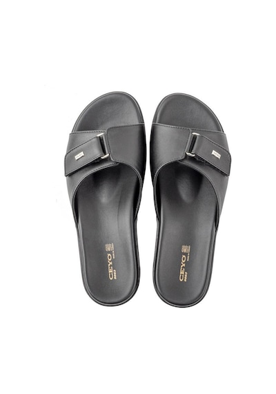 Ceyo 9863-2 Kadın Cırtlı Orthopedix Terlik Siyah 36-40